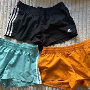 Set of 3 - Adidas Black, Orange, and Blue Shorts Set